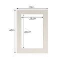 thumbnail image 2 of Canvas Linen Texture Photo Mat - White 28x40 for 24x36 Posters - Fits 28x40 Frame, 2 of 4