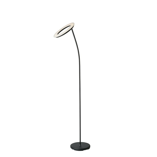 73 In Matte Black Led Halo Torchiere, Led Torchiere Floor Lamp