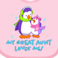 thumbnail image 4 of Inktastic My Great Aunt Loves Me Cute Penguins Girls Baby Bib, 4 of 4