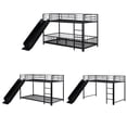 thumbnail image 6 of DreamBuck Twin over Twin Bunk Bed with Slide and Ladder, Low Floor Twin Bunk Beds with Safety Guardrails, Wood Bunk Bed, No Box Spring Needed, Noise Free for Dorm Bedroom Adults , Gray, 6 of 9