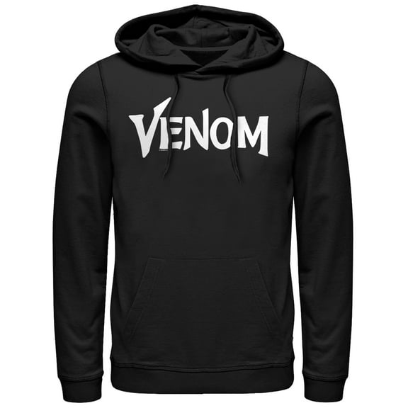 Men's Marvel Venom Film Bold Logo Pull Over Hoodie Black Medium