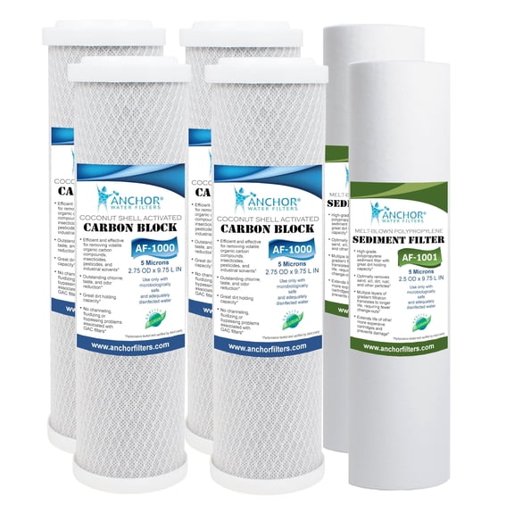 Anchor 1-Year Replacement Water Filter Cartridge Set for 3-Stage Under Counter System