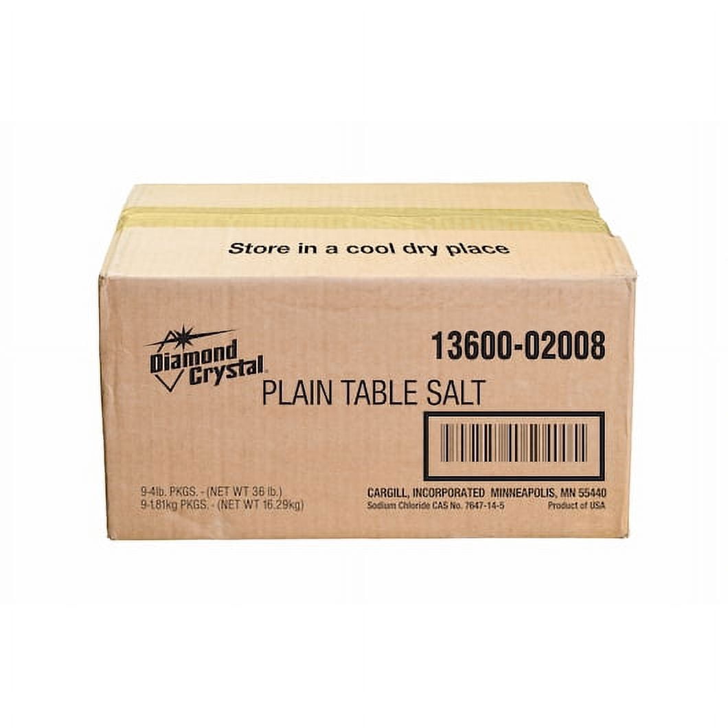 (Price/Case)Diamond Crystal 110035850 Table Salt Plain, 4 Pounds