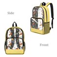 thumbnail image 2 of Whosucclay Cute Dachshund Floral Pattern 17 Inch Clear Bookbag, Zipper Closure See Through Book Bag, Side Pockets Backpack for Elementary High School Kindergarten, 2 of 10