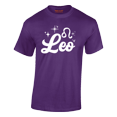 thumbnail image 2 of Respect My Tshirt - Leo Zodiac Sign Graphic T-Shirt, Astrology Symbol Design, Crew Neck, Purple, 2X, 2 of 3