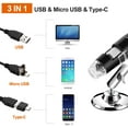 thumbnail image 2 of Bysameyee USB Micro, Digital Handheld 40X-1000X Magnification Endo Mini Video Camera with 8 Adjustable, 2 of 5