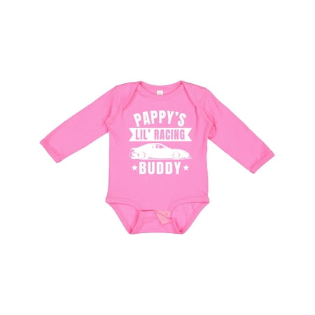 

Inktastic Pappy s Lil Racing Buddy with Car Silhouette Gift Baby Boy or Baby Girl Long Sleeve Bodysuit
