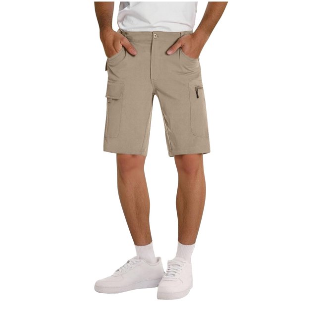 Mgmyaa Shorts Cargo Classiques pour Hommes 10 Pouces Shorts de Golf Droits d'Été
