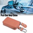 thumbnail image 3 of Unique Bargains Car Key Case Faux Leather Zipper Multifunctional Car Fob Key Case for Auto Remote Key Watermelon Red, 3 of 7