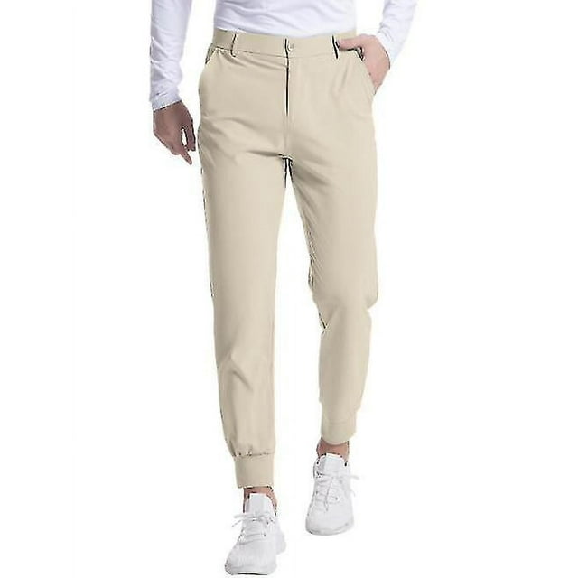 Joggers de Golf Extensibles à 4 Voies pour Hommes avec Poches