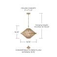 thumbnail image 2 of Capital Lighting 252812MA Maya 20" Wide Semi-Flush Ceiling Fixture / Converts To Pendant -, 2 of 7