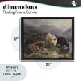 thumbnail image 4 of Stupell Industries Southwestern Highland Cows Beside Misty Loch Black Floating Frame Canvas Art, 21 x 17, by Arlington Prints, 4 of 8