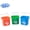 3 Quarts-3Pack, variant on 3-Pack Cleaning Buckets /Microfiber Cloths - Red/Green/Blue SANITIZER/RINSE/DETERGENT Design