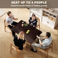 thumbnail image 3 of Mid-Century Modern Dark Mahogany Dining Table - Rubberwood & MDF, 47.2" L x 29.5" W, Seats 4, Durable & Stylish for Dining Room, Kitchen, 3 of 7