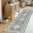 thumbnail image 7 of LOKHOM 2' x 6' Runner Rug Non Slip Washable Bohemian Rugs for Hallway/Kitchen/Laundry Room, Gray, 7 of 7