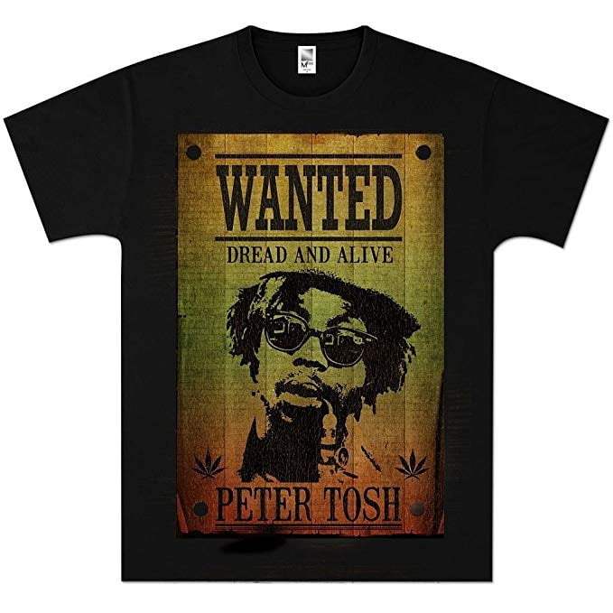 Peter Tosh Wanted Poster 30/1 T-Shirt - Walmart.com