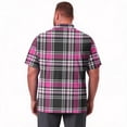 thumbnail image 5 of Domzest Men's Big and Tall Polo Shirts Short Sleeve Moisture Wicking Plus Size T Shirts Quick Dry Collared Plaid Golf Shirt Pink XL, 5 of 6