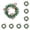 E*10, variant on Mini Christmas Wreath, Small Xmas Wreath for Crafts, 1 Pc Miniature Holiday Wreath Embellishment for Dollhouse, Tabletop Displays, DIY Projects and Christmas Decor