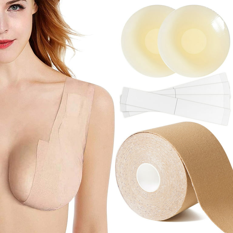 Purvigor 26ft/8m Boob Tape Set for Breast Lift Plus Size Strapless
