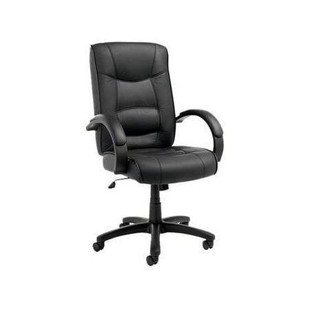 UPC: 0042167380793 | Alera ALESR41LS10B – Strada Series High-Back Swivel/Tilt Chair  Black Top-Grain Leather Upholstery