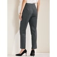 thumbnail image 4 of DARING DIVA Women's Straight Leg High Waist Cropped Pants with Slant Pockets XS Dark Grey, 4 of 6