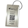 thumbnail image 1 of Étiquette de Bagage Convertible en Aluminium Intelligent Activée par Web + Boucle en Acier Tressé, avec Dynaiq & Service de Récupération à Vie (Argent Frais), 1 of 3