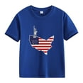 thumbnail image 4 of YABCSAZ Independence Day Tops for Girls Boys American Flag Star Kid Outfits Short Sleeve Casual Loose Summer T-shirts Toddler Baby Patriotic Clothes Unisex Shirts 4th of July Tops 3 Years, 4 of 4