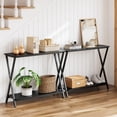 thumbnail image 7 of Kojooin 33.5” Narrow Long Console Table for Hallway or Living Room – X-Frame Stability, MDF Wood, and Metal Construction, 7 of 7