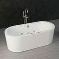 thumbnail image 4 of WOODBRIDGE 67" x 32" Freestanding Bathtub Whirlpool Water Jetted and Air Bubble, B-0030 / BTS1606, 4 of 15