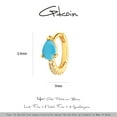 thumbnail image 2 of GDCOIN Turquoise Drop CZ Earrings 14K Gold Plated Personalized Jewelry, 2 of 9