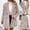 B Khaki, variant on HAPIMO Women's Fleece Long Jacket Coat Casual Comfy Long Sleeve Solid Lapel Collar Open Front Coats Fall Winter Fashion Warm Coat Brown XL