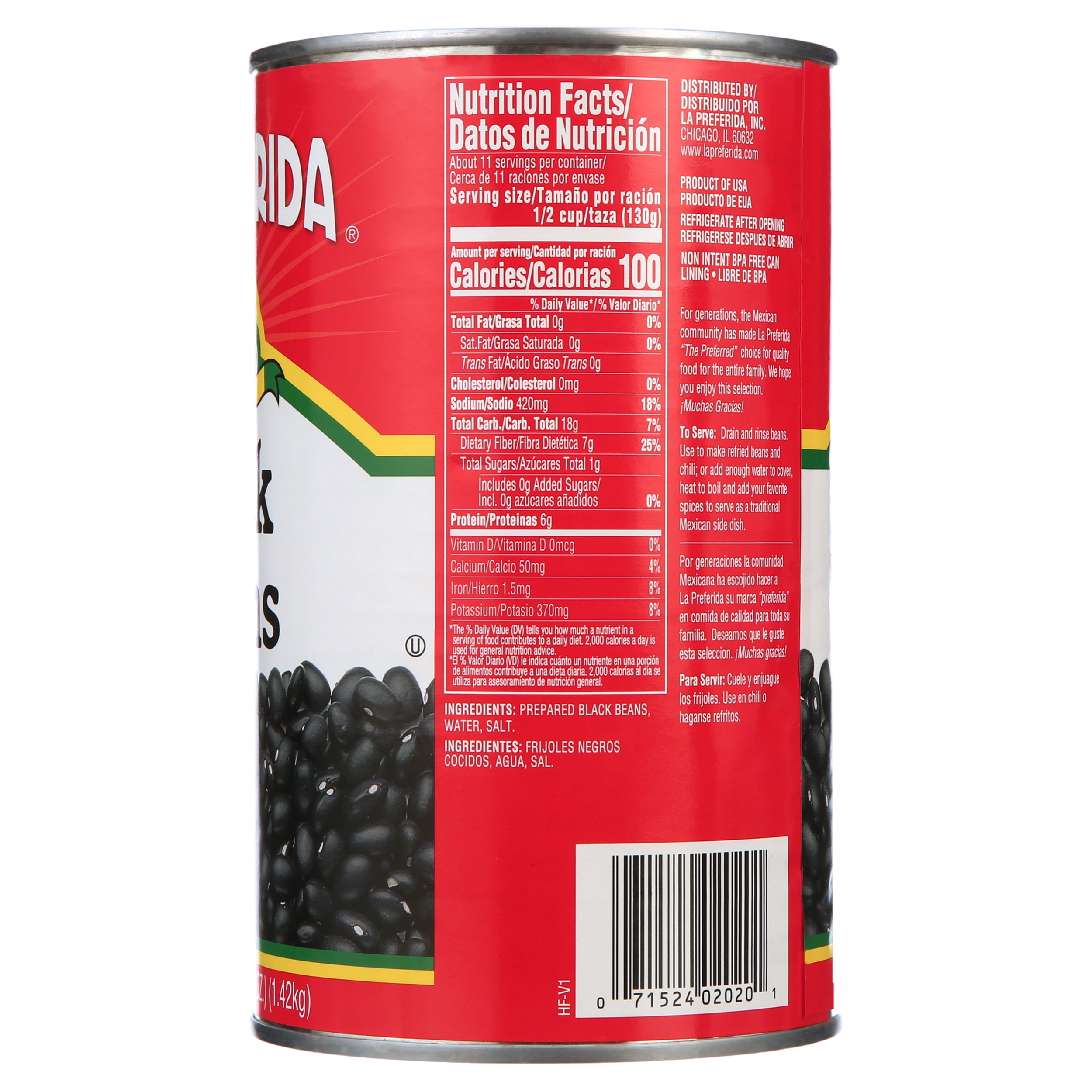 (3 pack) La Preferida Black Beans, 50 oz