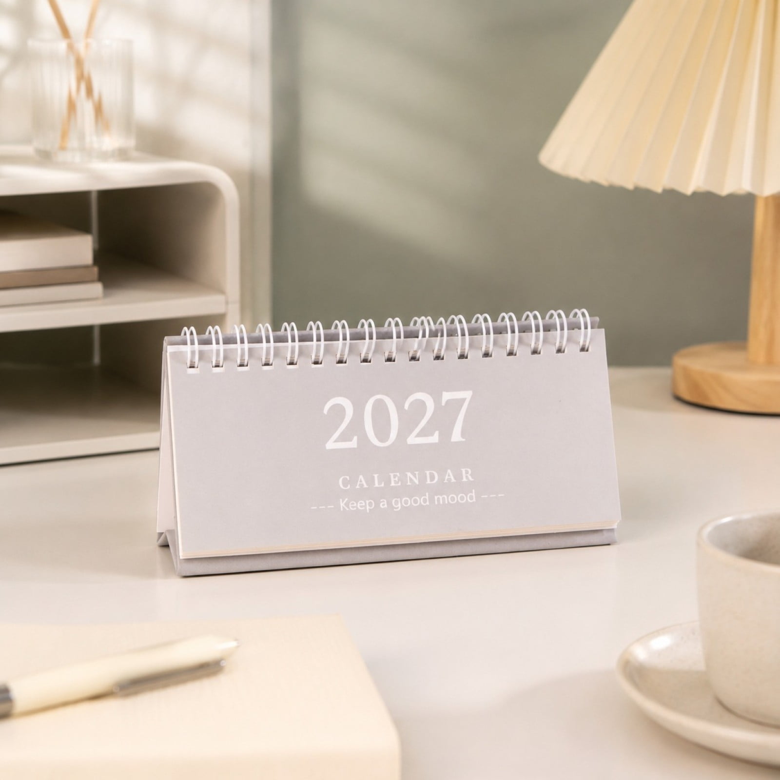 Desk Calendar Desktop Decoration Planner Check-in Notebook Calendar for Home Office Workspace Tabletop Decor Organization