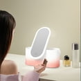 thumbnail image 1 of Danhjin Plastic Makeup Mirror Intelligent Storage LED Makeup Mirror For Dressing Table Outdoor Travel With Light Beauty Mirror Kitchen Appliances, 1 of 6