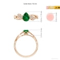 thumbnail image 5 of ANGARA Lab Grown Nature-Inspired Pear Emerald Floral Engagement Ring for Women in 14K Rose Gold (Size-7x5mm) | May Birthstone, Birthday, Anniversary, Jewelry Gift for Women | Lab-Grown Emerald Ring, 5 of 8