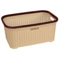 thumbnail image 5 of Superio Laundry Basket, Laundry Hamper, 50-liter wicker style basket with cutout handles, to storage dirty clothes, in washroom, or bedroom, grey., 5 of 6