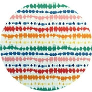 PEVA Vinyl Flannel Backed Tablecloth Multicolor Tie Dye (60" Round)