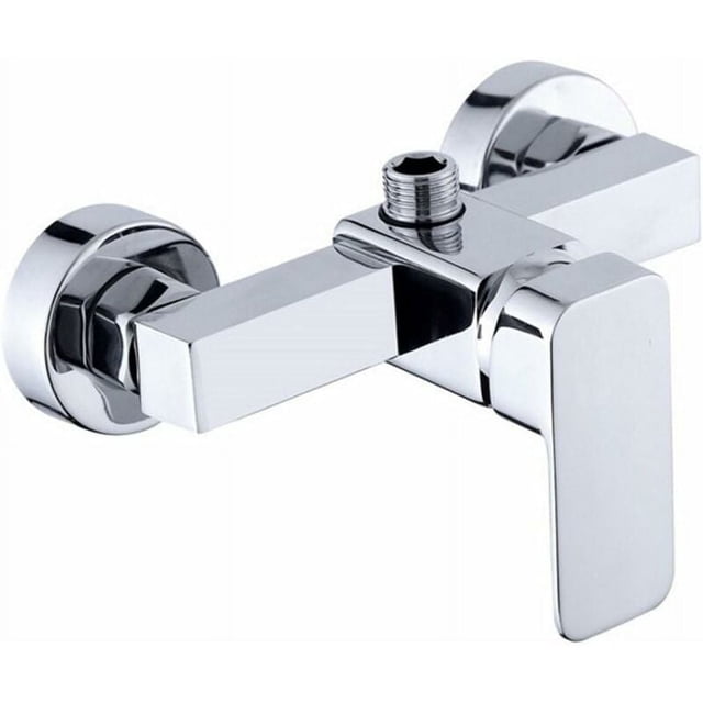 Highly Reflective Mirror Finish Shower Faucet, Ergonomic Widened Handle Comfortable Grip For Wall Mounted Installation
