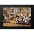 thumbnail image 2 of English School 14x11 Black Modern Framed Museum Art Print Titled - Scene In a London Coffee House, 2 of 5