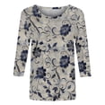 thumbnail image 5 of VBVC Women's 3/4 Sleeve Vintage Floral Tops,Ladies Lightweight Boho Pullover,Workout T-Shirts for Women,Multicolor,Size XL, 5 of 6