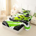 thumbnail image 2 of Manfei Cute Garbage Truck Twin Sheets,Boys Friendly Print Bedding,Green,3 Pieces,1 Fitted Sheet and 1 Pillowcase, 2 of 6