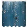 thumbnail image 3 of Ambesonne Rustic Shower Curtain, Distressed Worn Wooden Door, 69"Wx84"L, Sea Blue Beige, 3 of 5