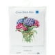 Wizardi RTO Hydrangea Bouquet Cross Stitch Kit - 7.87x8.46 Inch Embroidery For Beginners