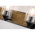 thumbnail image 2 of Bowery Hill 3-light Metal Bath Vanity Light in Matte Black/Gold, 2 of 6