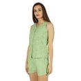 thumbnail image 3 of Bimba Solid Schiffli Top And Short Nightwear Set For Womens Casual 2pcs Sexy Lounge Sleepwear, 3 of 7