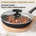 thumbnail image 2 of Glass Lids for Pans and pots, 8, 9.5, 10.25, 11, 12, 12.5 Inch Frying Pans, Cast Iron Pans, Dutch Oven, Sauce Pan, Tempered Covers for Replacement with Stainless Steel Rim (12 Inch), 2 of 5