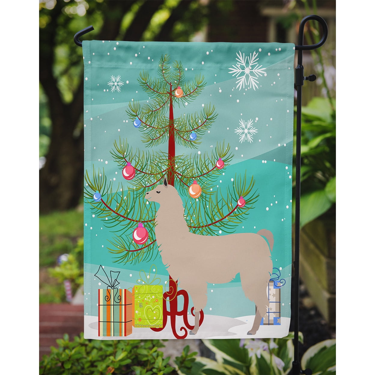 Llama Christmas Flag Garden Size BB9283GF