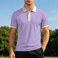 thumbnail image 4 of COSFO Waffle Polo Shirts Men Short Sleeve Colorblock Performance Shirt Classic Fit Collared Dry Fit Pullover Moisture Wicking Men Tshirts, 4 of 9