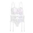 thumbnail image 1 of White Hollow-out Lencería Ropa interior Ropa de dormir SG Hugo Ropa interior de encaje sexy para mujer, 1 of 10