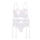 thumbnail image 1 of Conjunto de 3 piezas de lencería para mujer, cinturón de bikini con de SG Salvador Ropa interior de encaje sexy para mujer, 1 of 10